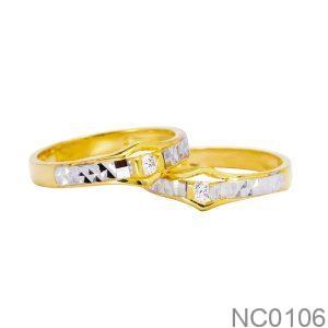 Nhẫn Cưới Hai Màu Vàng 610 - NC0106