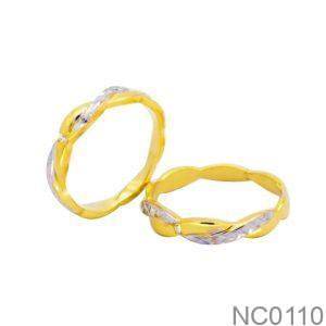 Nhẫn Cưới Hai Màu Vàng 18K(750) - NC0110