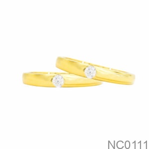 Nhẫn Cưới Vàng Vàng 18K(750) - NC0111