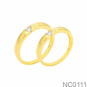 Nhẫn Cưới Vàng Vàng 18K(750) - NC0111