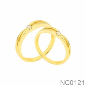 Nhẫn Cưới Vàng Vàng 18K(750) - NC0121