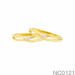 Nhẫn Cưới Vàng Vàng 18K(750) - NC0121