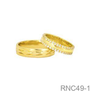 Nhẫn Cưới Vàng Vàng 18K(750) - RNC49-1