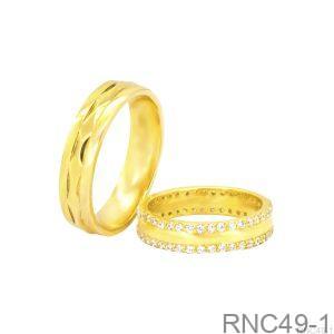 Nhẫn Cưới Vàng Vàng 18K(750) - RNC49-1