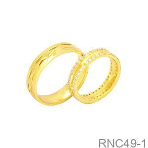 Nhẫn Cưới Vàng Vàng 18K(750) - RNC49-1