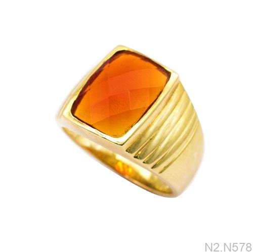 N578-2 Nhẫn vàng nam đính đá quý