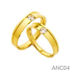 Nhẫn Cưới Vàng Vàng 18K(750) - ANC04