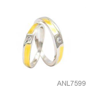 Nhẫn Cưới Hai Màu Vàng 18K(750) - ANL7599