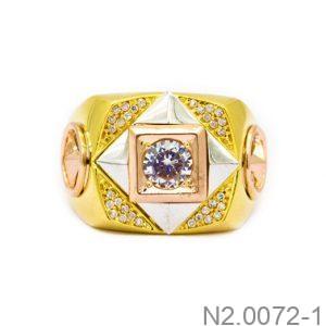Nhẫn Nam Vàng Vàng 18K(750) - N2.0072-1