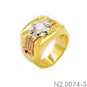 Nhẫn Nam Vàng Vàng 18K - N2.0074-3