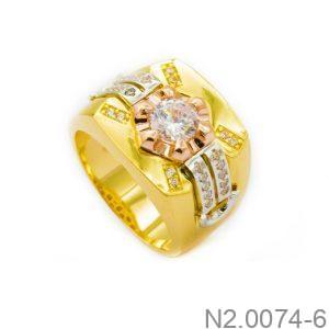 Nhẫn Nam Vàng Vàng 18K - N2.0074-6