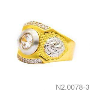 Nhẫn Nam Vàng Vàng 18K(750) - N2.0078-3