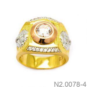 Nhẫn Nam Vàng Vàng 18K(750) - N2.0078-4