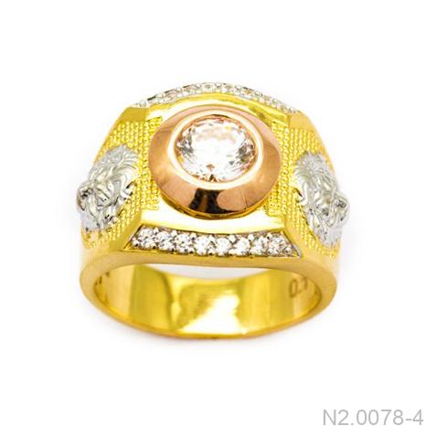 Nhẫn Nam Vàng Vàng 18K - N2.0078-4