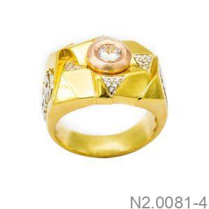 Nhẫn Nam Vàng Vàng 18K(750) - N2.0081-4