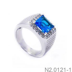 Nhẫn Nam Vàng Trắng 18K(750) - N2.0121-1