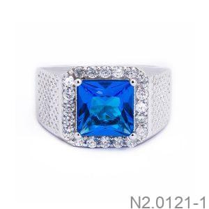 Nhẫn Nam Vàng Trắng 18K(750) - N2.0121-1