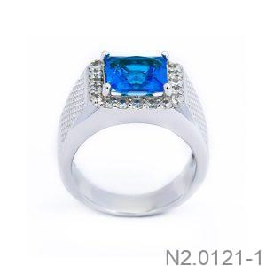 Nhẫn Nam Vàng Trắng 18K(750) - N2.0121-1