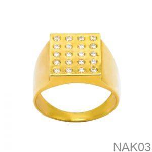 Nhẫn Nam Vàng Vàng 18K - NAK03