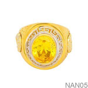 Nhẫn Nam Vàng Vàng 18K Đính Đá CZ - NAN05