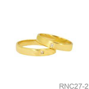 Nhẫn Cưới Vàng Vàng 18K - RNC27-2