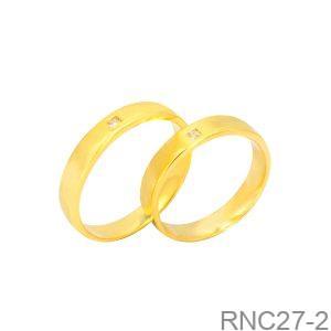 Nhẫn Cưới Vàng Vàng 18K - RNC27-2