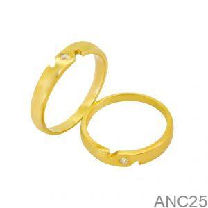 Nhẫn Cưới Vàng Vàng 18K - ANC25