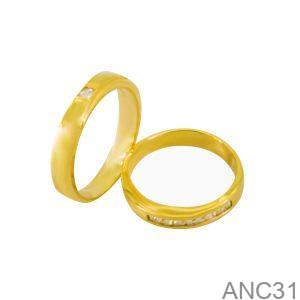 Nhẫn Cưới Vàng Vàng 18K - ANC31