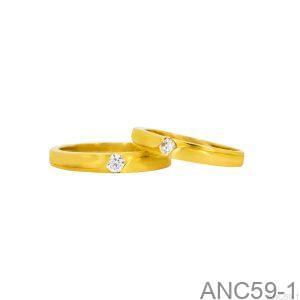 Nhẫn Cưới Vàng Vàng 18K - ANC59-1
