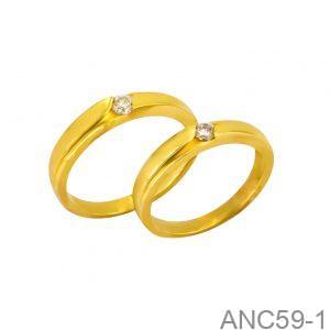 Nhẫn Cưới Vàng Vàng 18K - ANC59-1