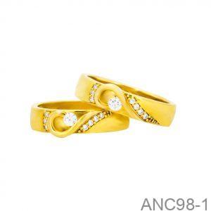 Nhẫn Cưới Vàng Vàng 18K - ANC98-1