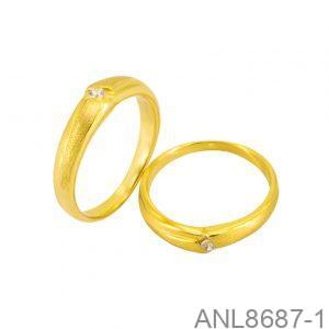 Nhẫn Cưới Vàng Vàng 18K - ANL8687-1