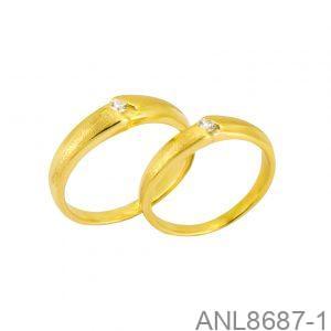 Nhẫn Cưới Vàng Vàng 18K(750) - ANL8687-1