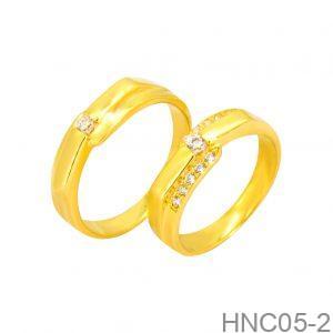 Nhẫn Cưới Vàng Vàng 18K(750) - HNC05-2