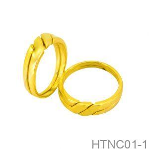 Nhẫn Cưới Vàng Vàng 18K - HTNC01-1