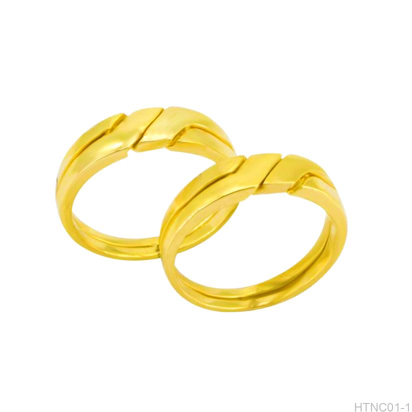 HTNC01-1 Nhẫn cưới vàng vàng 10k 