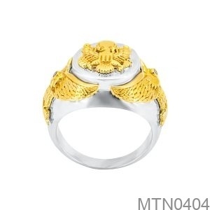 Nhẫn Nam Hai Màu Vàng 10K - MTN0404