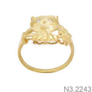Nhẫn Nữ Hình Mèo Vàng Vàng 18K - N3.2243