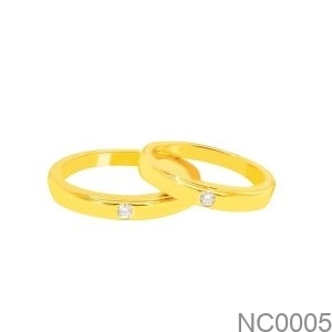 Nhẫn Cưới Vàng Vàng 18K(750) - NC0005