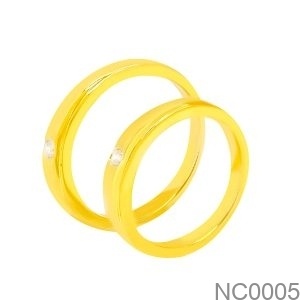 Nhẫn Cưới Vàng Vàng 18K(750) - NC0005