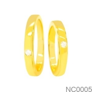 Nhẫn Cưới Vàng Vàng 18K(750) - NC0005