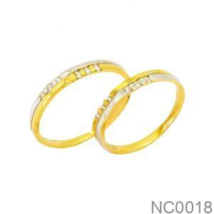 Nhẫn Cưới Hai Màu Vàng 18K - NC0018