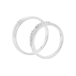 Nhẫn Cưới Vàng Trắng 18K - NC0023-3