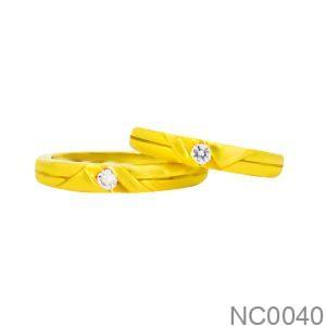 Nhẫn Cưới Vàng Vàng 18K(750) - NC0040