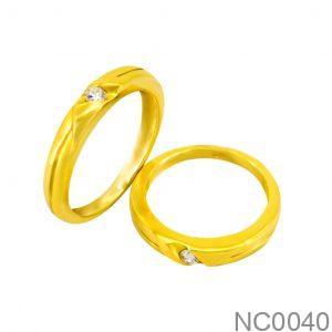 Nhẫn Cưới Vàng Vàng 18K(750) - NC0040