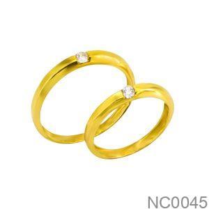 Nhẫn Cưới Vàng Vàng 18K - NC0045