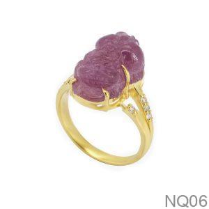 Nhẫn Nữ Tỳ Hưu Vàng Vàng 18K(750) - NQ06