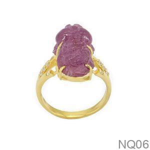 Nhẫn Nữ Tỳ Hưu Vàng Vàng 18K(750) - NQ06