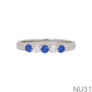 Nhẫn Nữ Vàng Trắng 10K(417) Đính Đá CZ - NU31