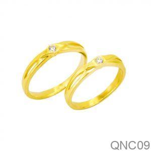 Nhẫn Cưới Vàng Vàng 18K(750) - QNC09